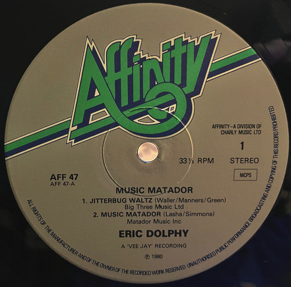 Eric Dolphy ~ Music Matador (Vinyl) - Djungel & Jazz