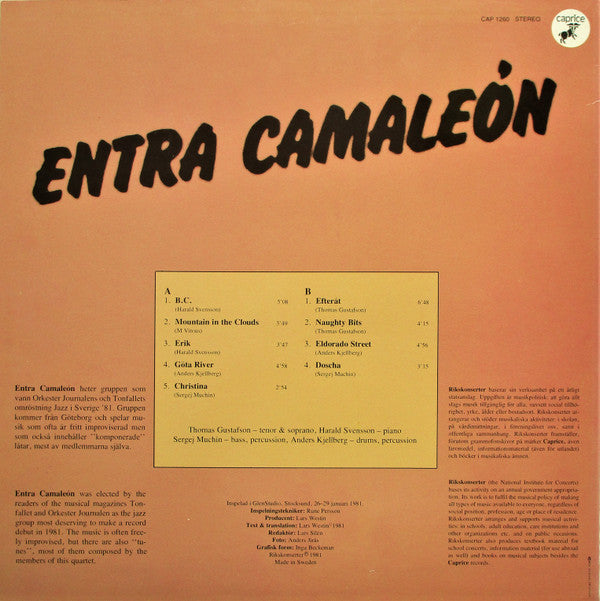 Entra Camaleón* : Entra Camaleón (LP, Album)