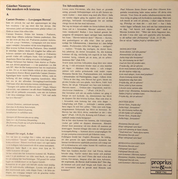 Oscars Motettkör, Torsten Nilsson, Alf Linder, Marianne Mellnäs ~ Cantate Domino (Vinyl) - Djungel & Jazz