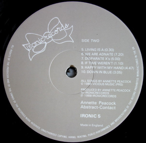 Annette Peacock ~ Abstract-Contact (Vinyl) - Djungel & Jazz