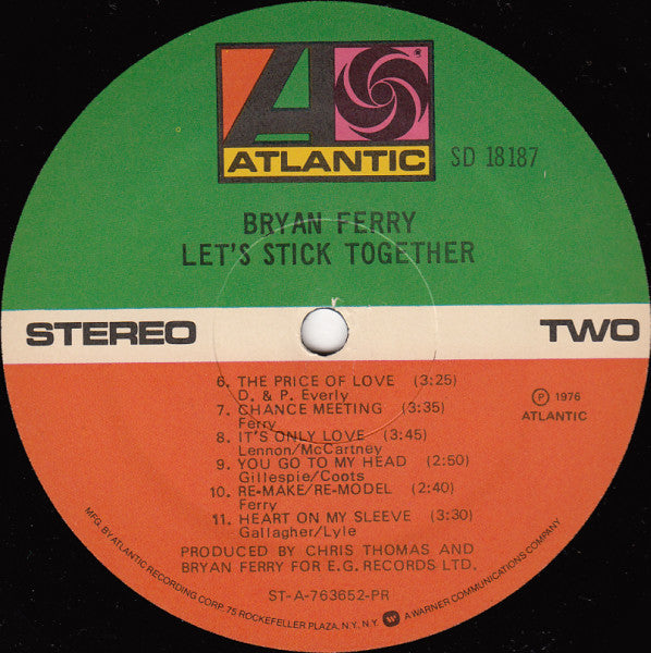 Bryan Ferry ~ Let's Stick Together (Vinyl) - Djungel & Jazz