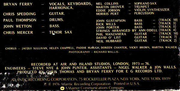 Bryan Ferry ~ Let's Stick Together (Vinyl) - Djungel & Jazz