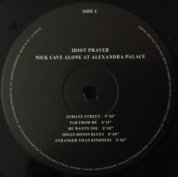 Nick Cave ~ Idiot Prayer (Nick Cave Alone At Alexandra Palace) (Vinyl) - Djungel & Jazz