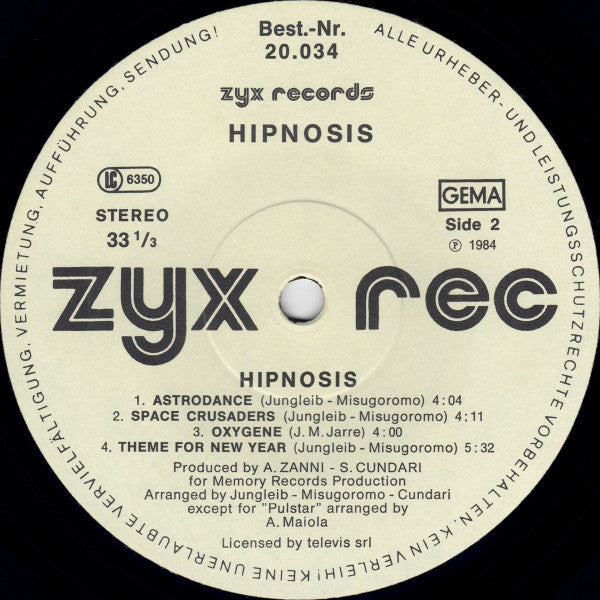 Hipnosis ~ Hipnosis (Vinyl) - Djungel & Jazz