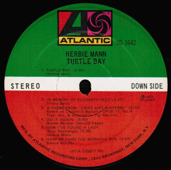 Herbie Mann ~ Turtle Bay (Vinyl) - Djungel & Jazz