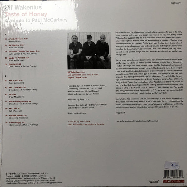 Ulf Wakenius, Lars Danielsson (3), Magnus Öström : Taste Of Honey (LP, Album, 180)