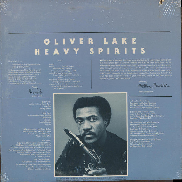 Oliver Lake ~ Heavy Spirits (Vinyl) - Djungel & Jazz