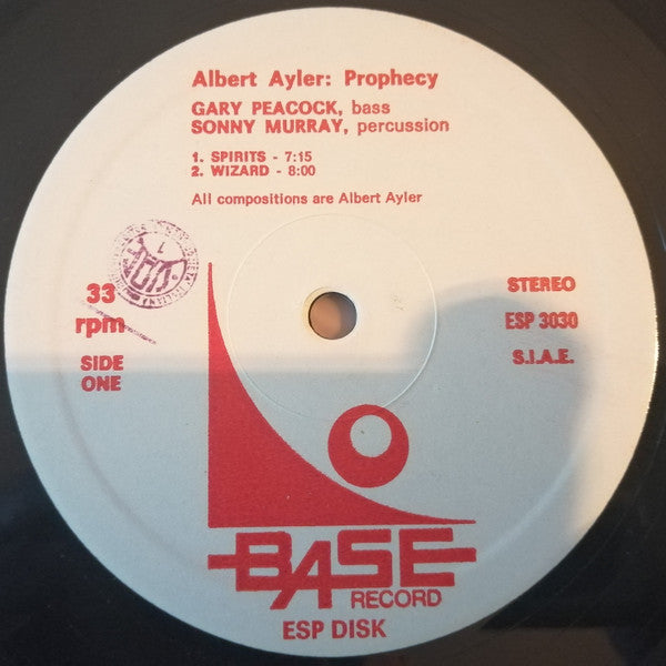 Albert Ayler ~ Prophecy (Vinyl) - Djungel & Jazz