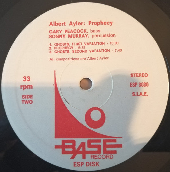 Albert Ayler ~ Prophecy (Vinyl) - Djungel & Jazz