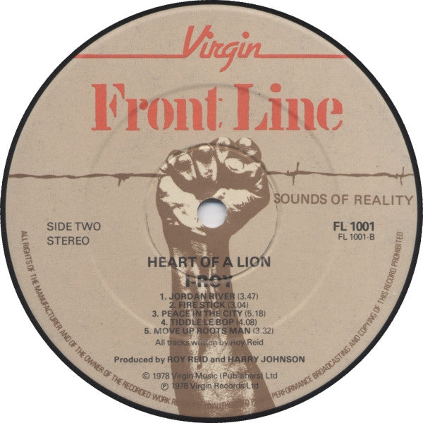 I-Roy : Heart Of A Lion (LP, Album)