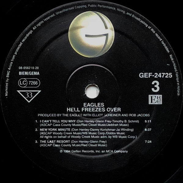 Eagles ~ Hell Freezes Over (Vinyl) - Djungel & Jazz