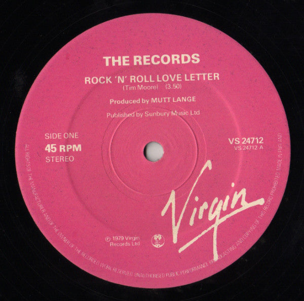 The Records ~ Rock And Roll Love Letter (Vinyl) - Djungel & Jazz