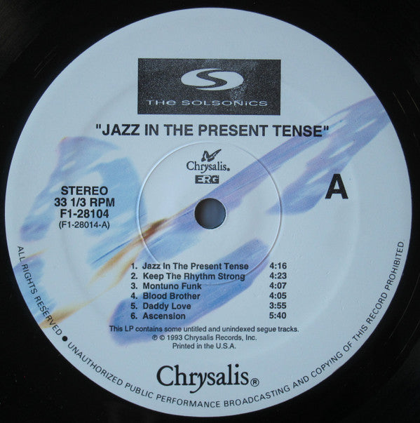 The Solsonics : Jazz In The Present Tense (LP, Album)