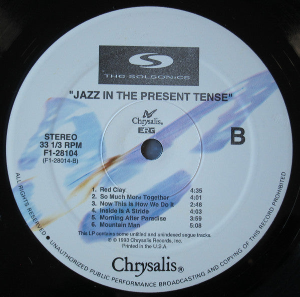 The Solsonics : Jazz In The Present Tense (LP, Album)