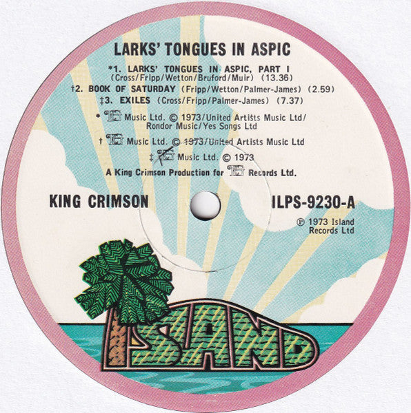 King Crimson ~ Larks' Tongues In Aspic (Vinyl) - Djungel & Jazz