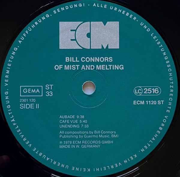 Bill Connors ~ Of Mist And Melting (Vinyl) - Djungel & Jazz