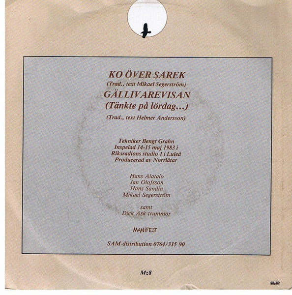 Norrlåtar ~ Ko Över Sarek / Gällivarevisan (Vinyl) - Djungel & Jazz