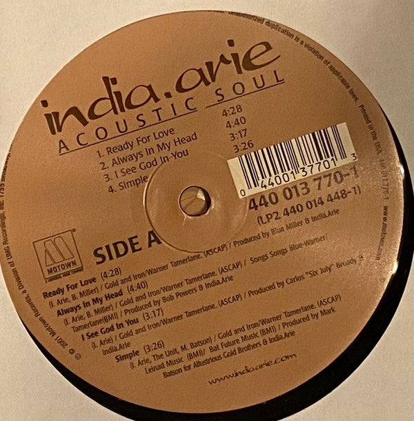 2xLP: India.Arie - Acoustic Soul
