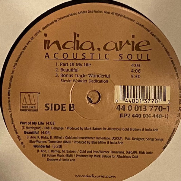 2xLP: India.Arie - Acoustic Soul