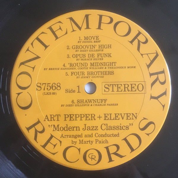 Art Pepper ~ Art Pepper + Eleven (Modern Jazz Classics) (Vinyl) - Djungel & Jazz