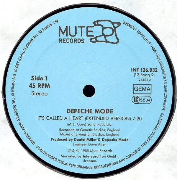 Depeche Mode : It's Called A Heart (Extended) (12", Maxi)