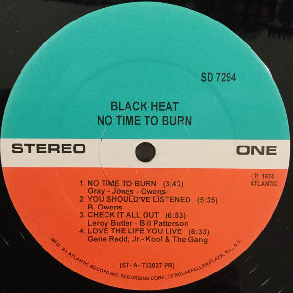 Black Heat : No Time To Burn (LP, Album, M/Print)