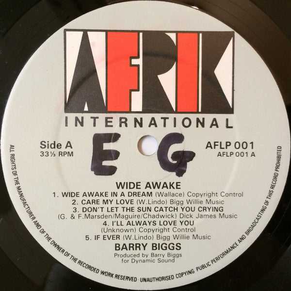 Barry Biggs : Wide Awake (LP, Album)