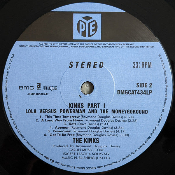 Kinks ~ Lola Versus Powerman And The Moneygoround (Part One) (Vinyl) - Djungel & Jazz