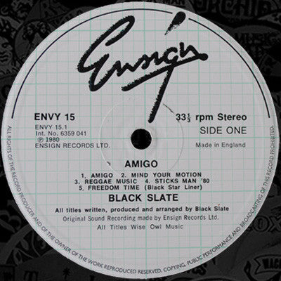 Black Slate : Amigo (LP, Album)