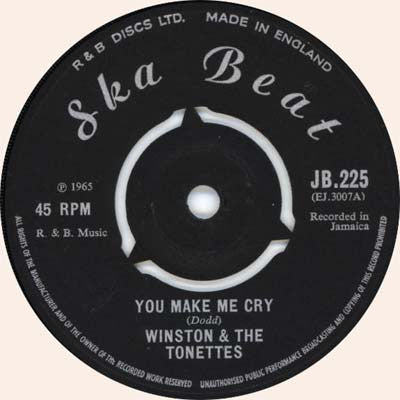 Winston Delano Stewart & The Tonetts / The Checkmates : You Make Me Cry / Invisible Ska (7", Single)