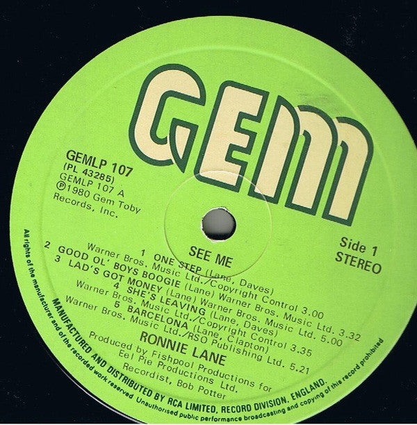 Ronnie Lane ~ See Me (Vinyl) - Djungel & Jazz