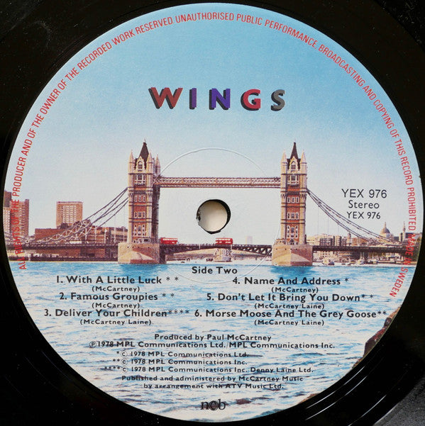 Wings  ~ London Town (Vinyl) - Djungel & Jazz