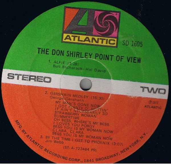 Don Shirley ~ The Don Shirley Point Of View (Vinyl) - Djungel & Jazz