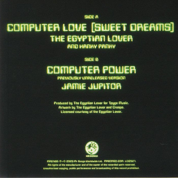 The Egyptian Lover And Hanky Panky / Jamie Jupitor ~ Computer Love (Sweet Dreams) / Computer Power (Vinyl) - Djungel & Jazz