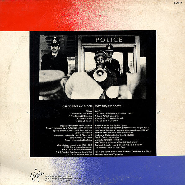 Poet And The Roots : Dread Beat An' Blood (LP, Album, A2/)