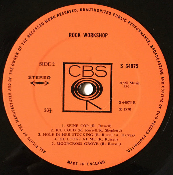 Rock Workshop ~ Rock Workshop (Vinyl) - Djungel & Jazz