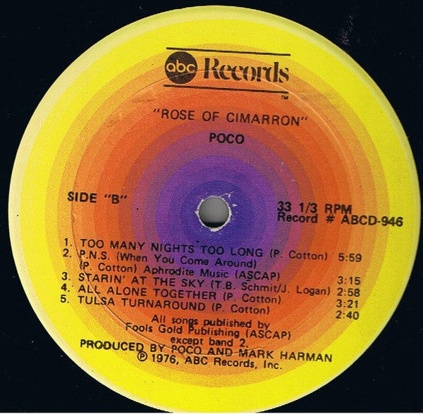 Poco  ~ Rose Of Cimarron (Vinyl) - Djungel & Jazz