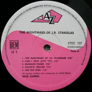 Nick Garrie ~ The Nightmare Of J. B. Stanislas (Vinyl) - Djungel & Jazz