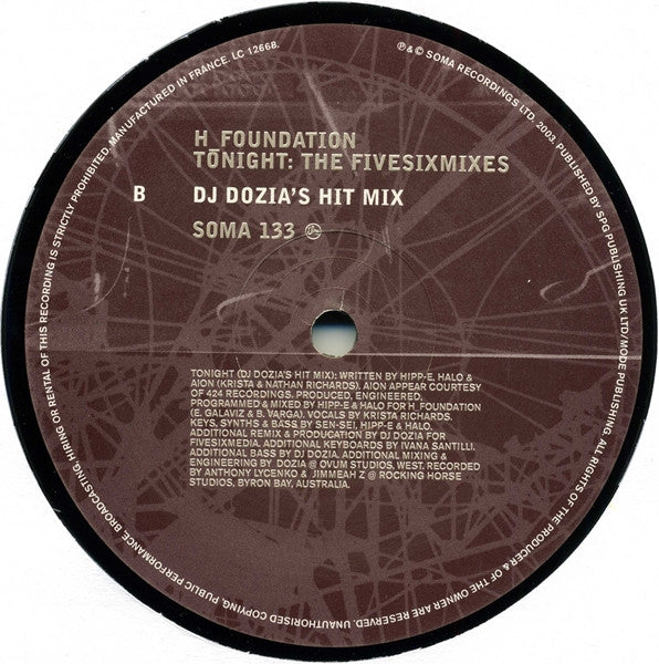 H_Foundation* : Tonight: The FiveSixMixes (12")