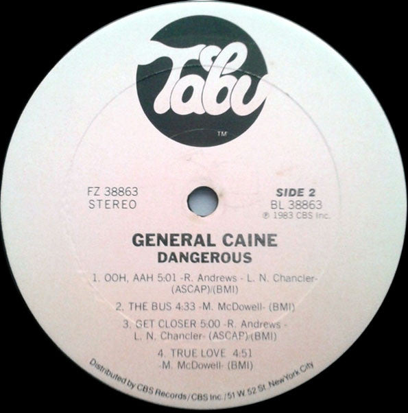 General Caine ~ Dangerous (Vinyl) - Djungel & Jazz