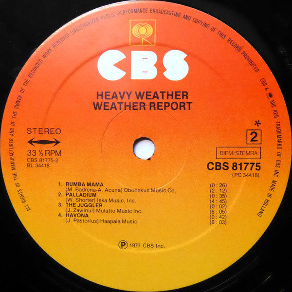Weather Report ~ Heavy Weather (Vinyl) - Djungel & Jazz