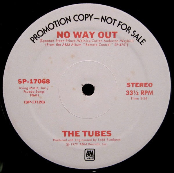 The Tubes : Prime Time / No Way Out (12", Single, Promo)