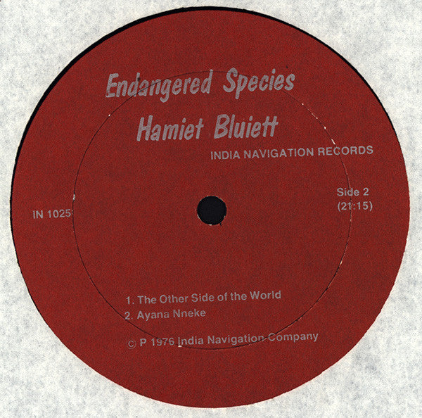 Hamiet Bluiett ~ Endangered Species (Vinyl) - Djungel & Jazz