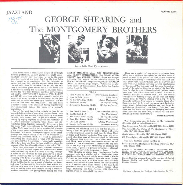 George Shearing And The Montgomery Brothers ~ George Shearing And The Montgomery Brothers (Vinyl) - Djungel & Jazz