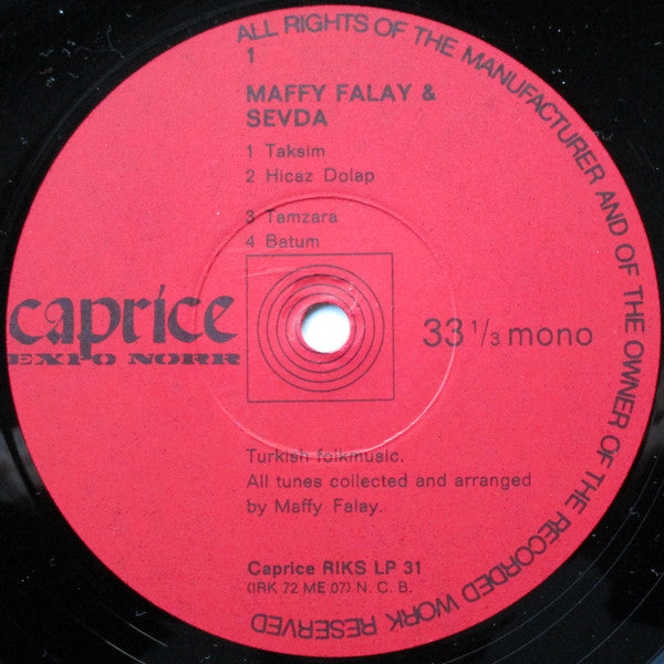 Maffy Falay / Sevda  ~ Maffy Falay / Sevda (Vinyl) - Djungel & Jazz