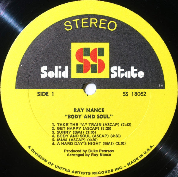Ray Nance ~ Body And Soul (Vinyl) - Djungel & Jazz