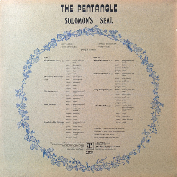 The Pentangle ~ Solomon's Seal (Vinyl) - Djungel & Jazz