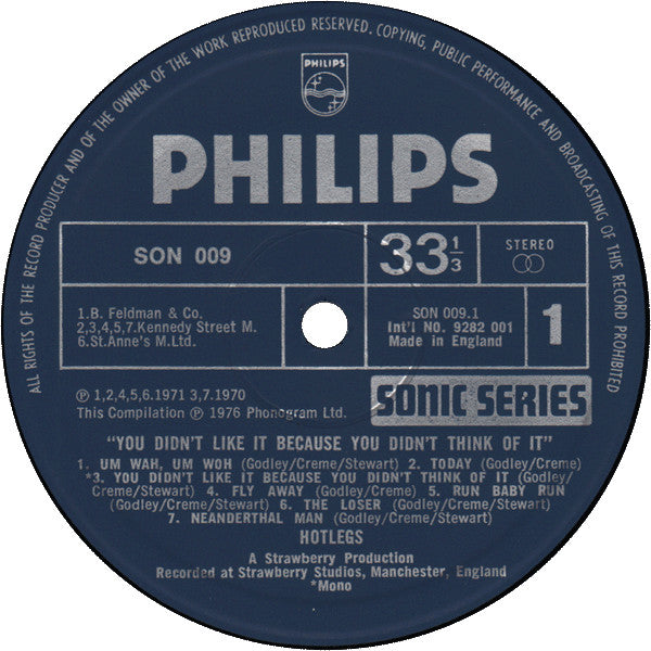 Hotlegs ~ You Didn't Like It Because You Didn't Think Of It (Vinyl) - Djungel & Jazz