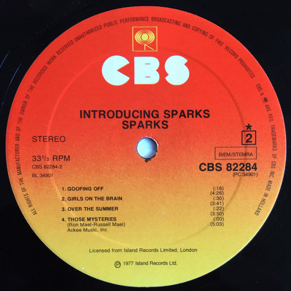 Sparks ~ Introducing Sparks (Vinyl) - Djungel & Jazz