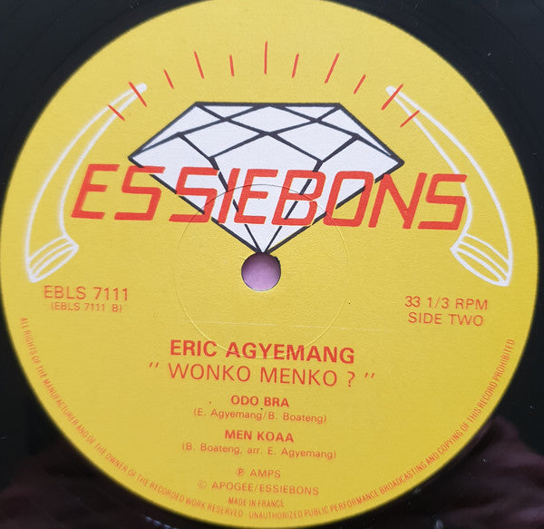 Eric Agyemang ~ Wonko Menko? (Vinyl) - Djungel & Jazz